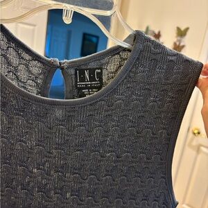 INC International Concepts Gray Textured Tank Top